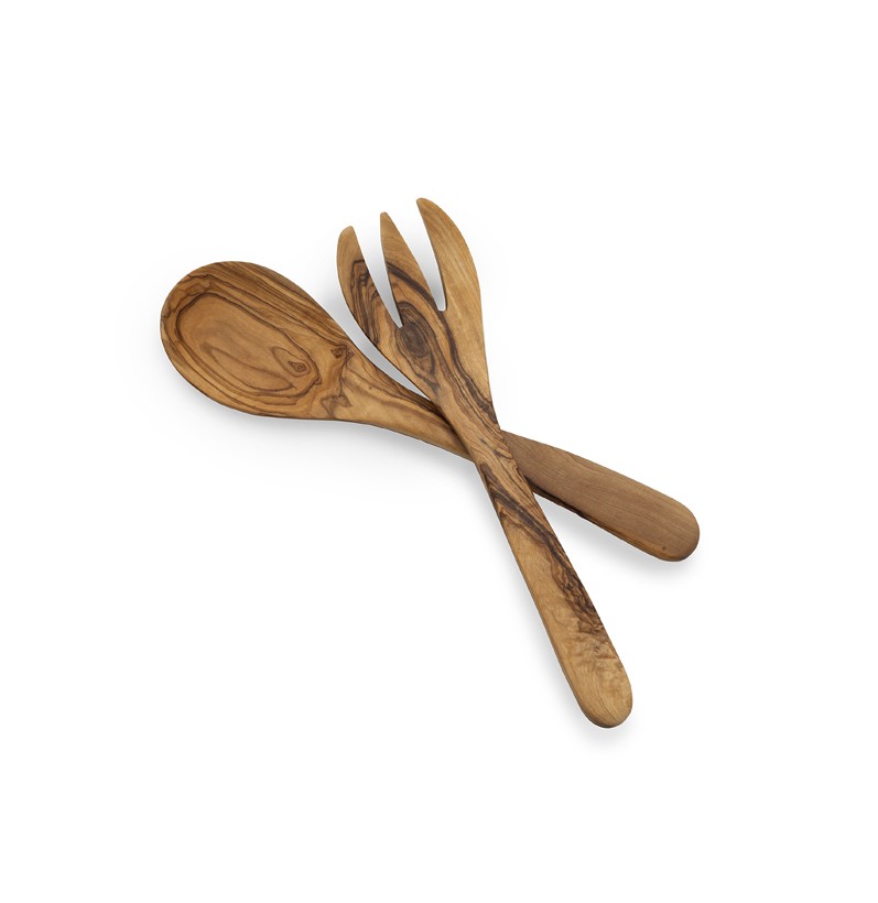 Olive wood Salad Servers Large