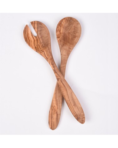 Olive Wood Pair of Salad Serving Set
