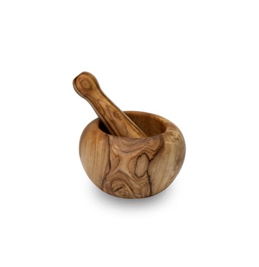 Olive Wood Mortar & Pestle Small