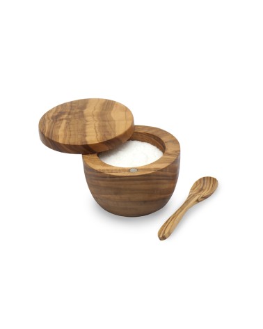 Olive wood Magnetic Salt Keeper