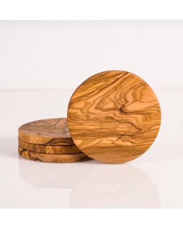 Olive wood Round Coasters